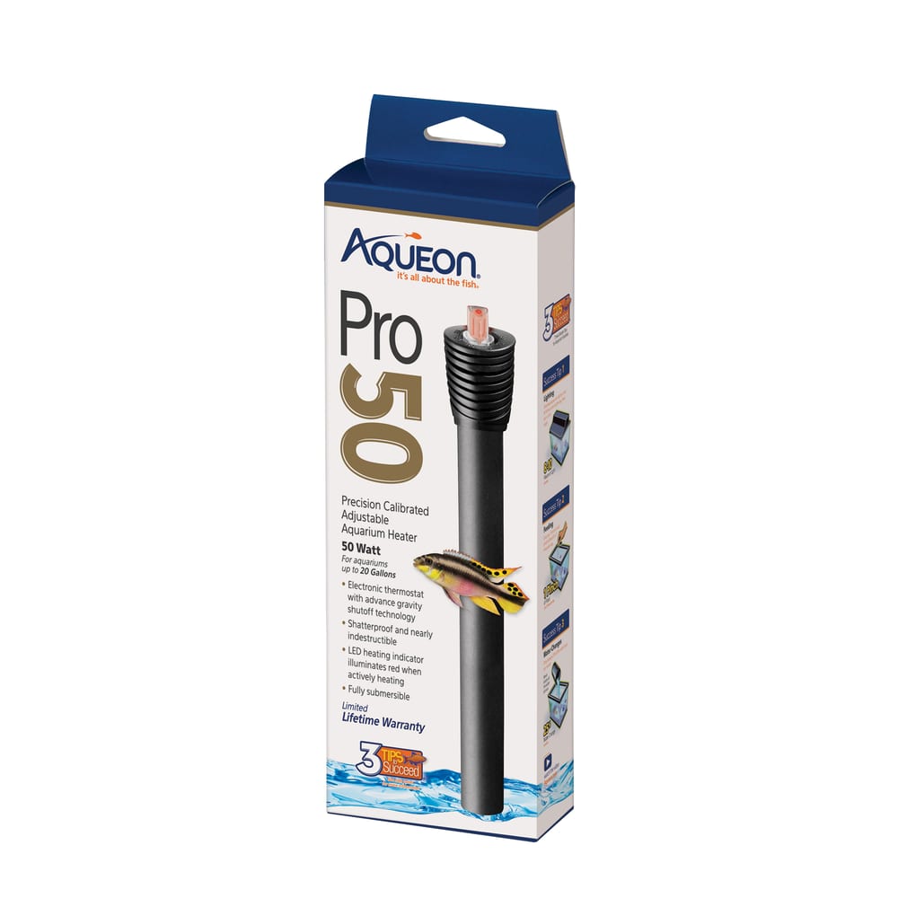 Riscaldatore da acquario sommergibile infrangibile Aqueon Pro 100W