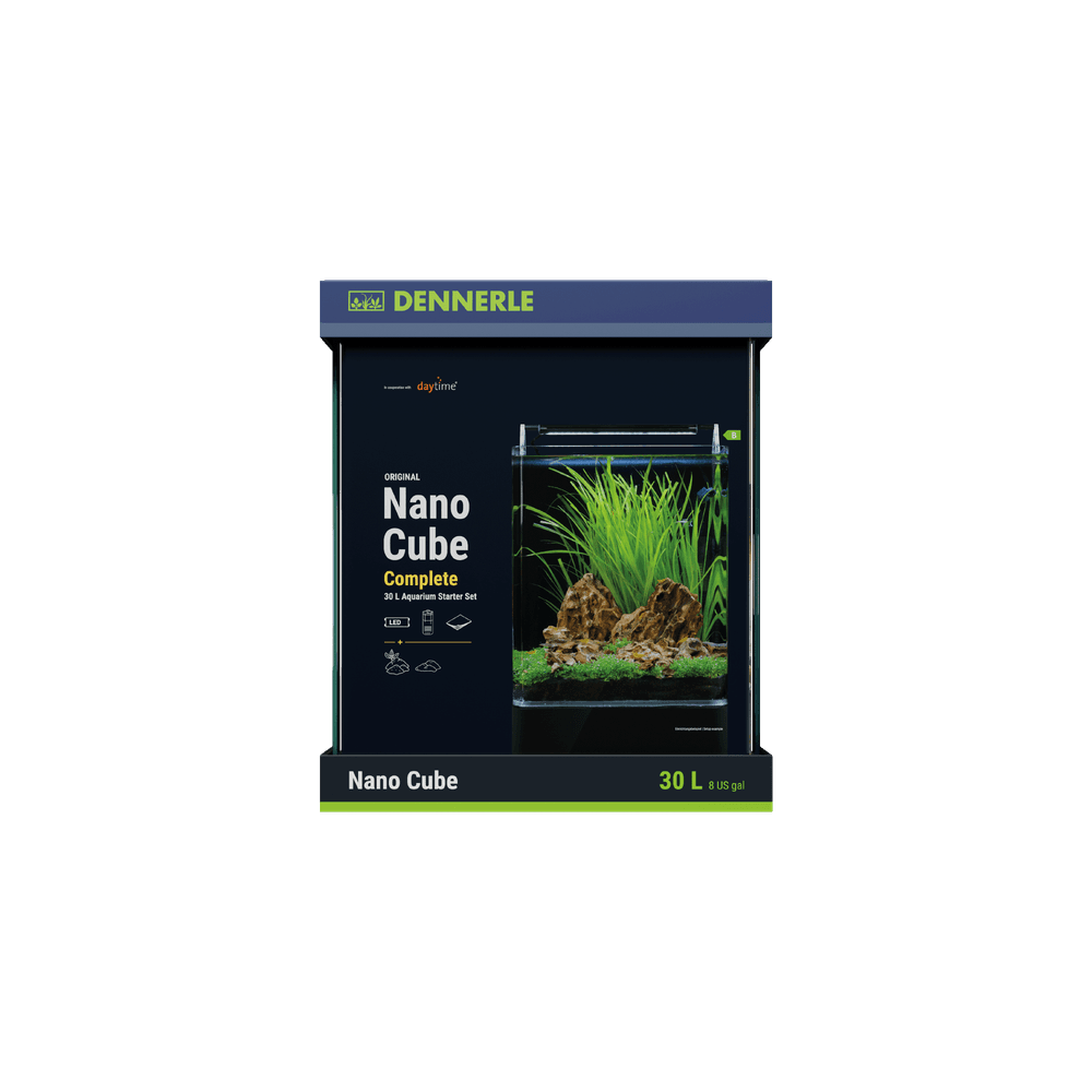 Acquario da aquascaping Dennerle Nano Cube Complete da 30 litri con vetro frontale arrotondato