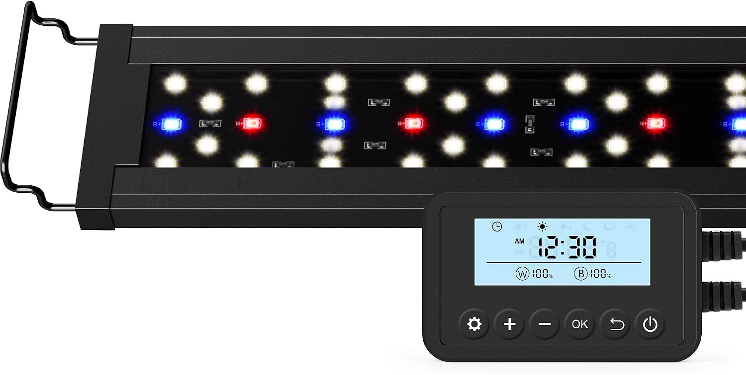 Luce LED NICREW SkyLED Plus programmabile a spettro completo per acquario con centralina