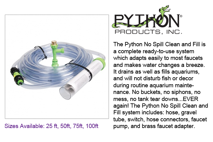 Cambio d'acqua per acquario Python No Spill Clean and Fill da 7,5 metri con adattatore per rubinetto e tubo aspiraghiaia