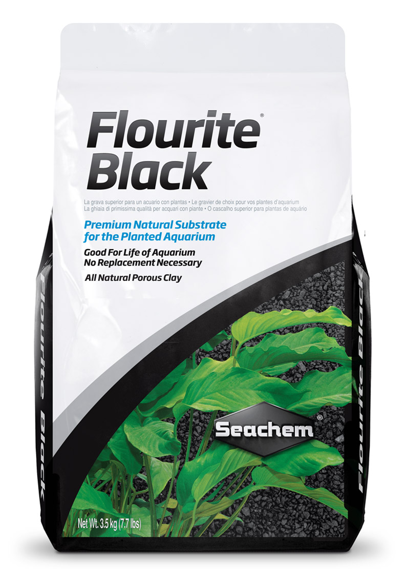 Substrato in ghiaia di argilla porosa Seachem Flourite Black per acquari piantumati